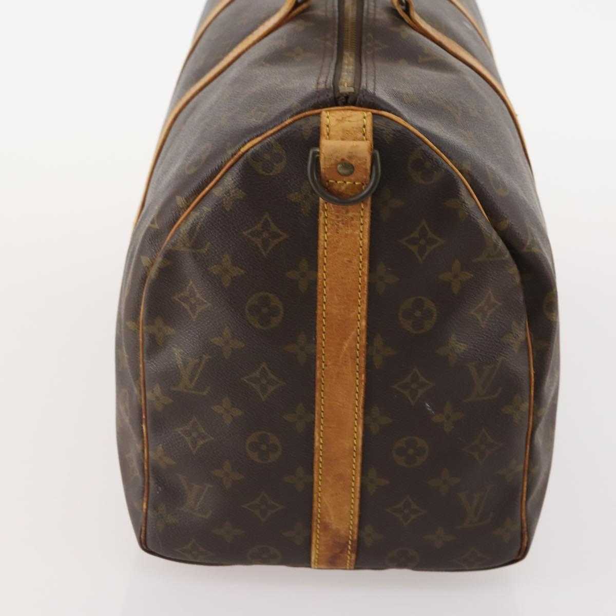 LOUIS VUITTON Monogram Keepall Bandouliere 50 Boston Bag M41416 LV Auth 177183