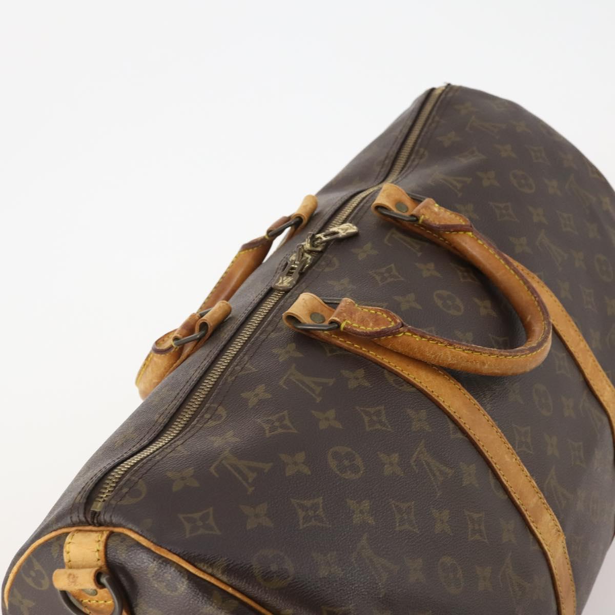 LOUIS VUITTON Monogram Keepall Bandouliere 50 Boston Bag M41416 LV Auth 177183