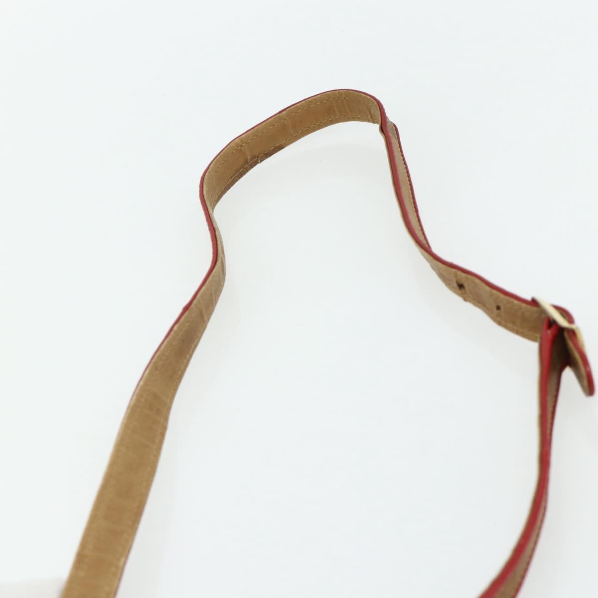 GUCCI Micro GG Supreme Shoulder Bag PVC Beige Gold Auth 177196A