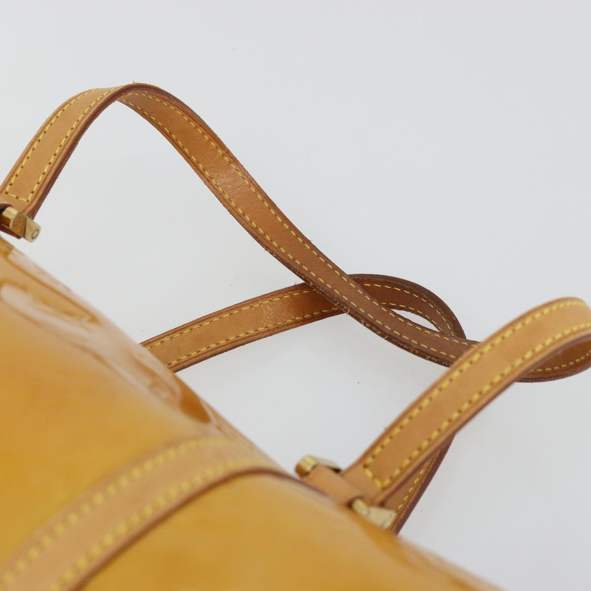 LOUIS VUITTON Monogram Vernis Bedford Hand Bag Beige M91006 LV Auth 177215
