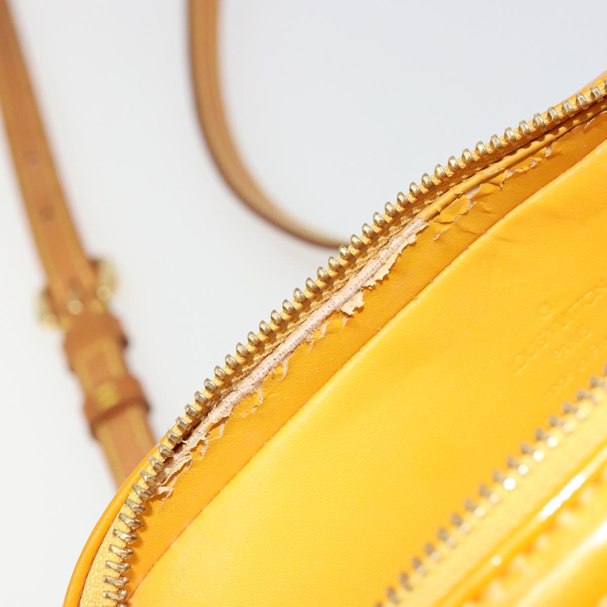 LOUIS VUITTON Monogram Vernis Christy MM Shoulder Bag Jaune M91108 Auth 177224