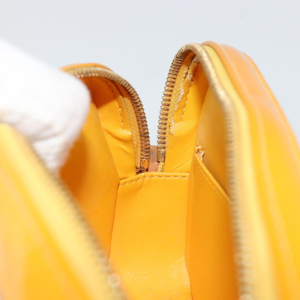 LOUIS VUITTON Monogram Vernis Christy MM Shoulder Bag Jaune M91108 Auth 177224