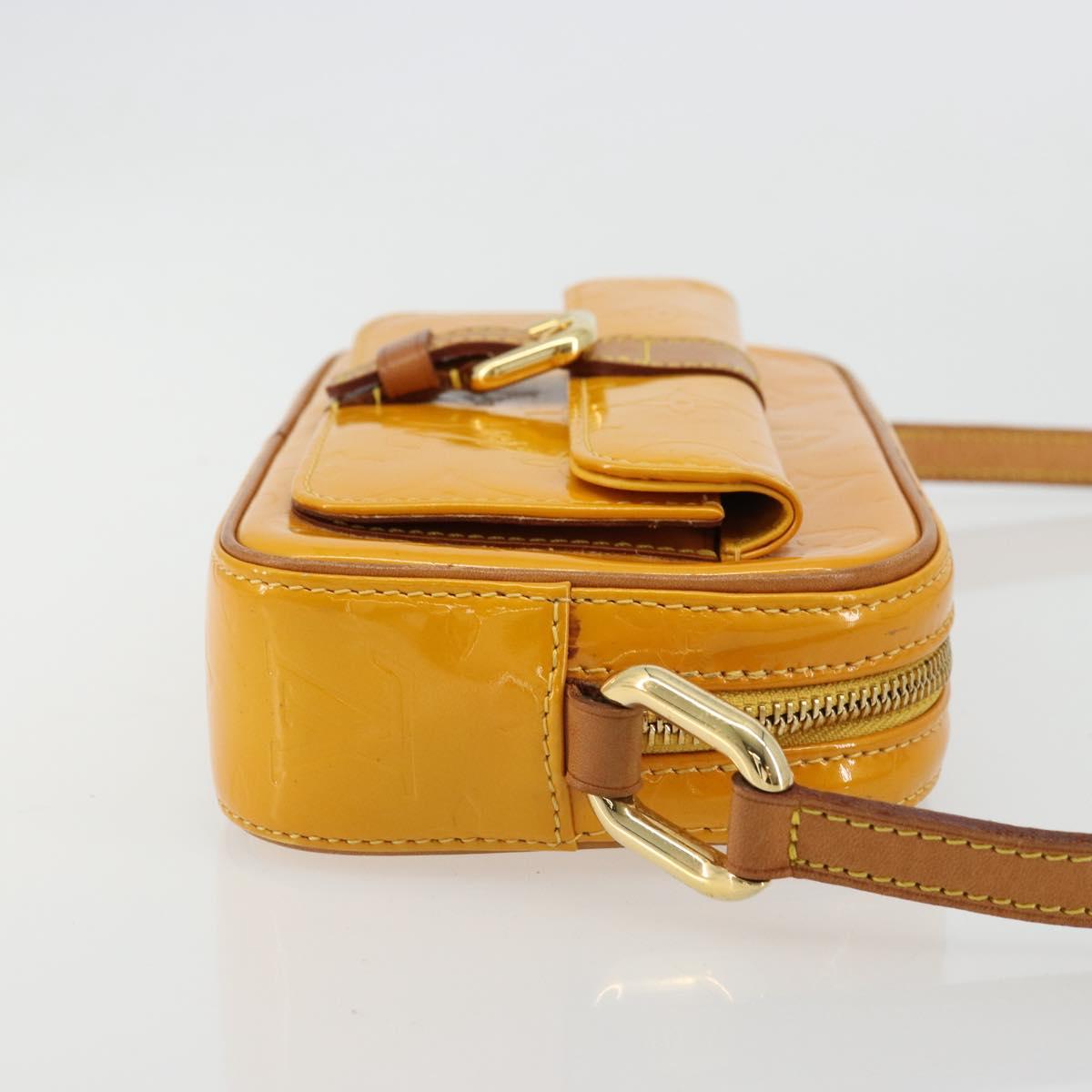 LOUIS VUITTON Monogram Vernis Christy MM Shoulder Bag Jaune M91108 Auth 177224