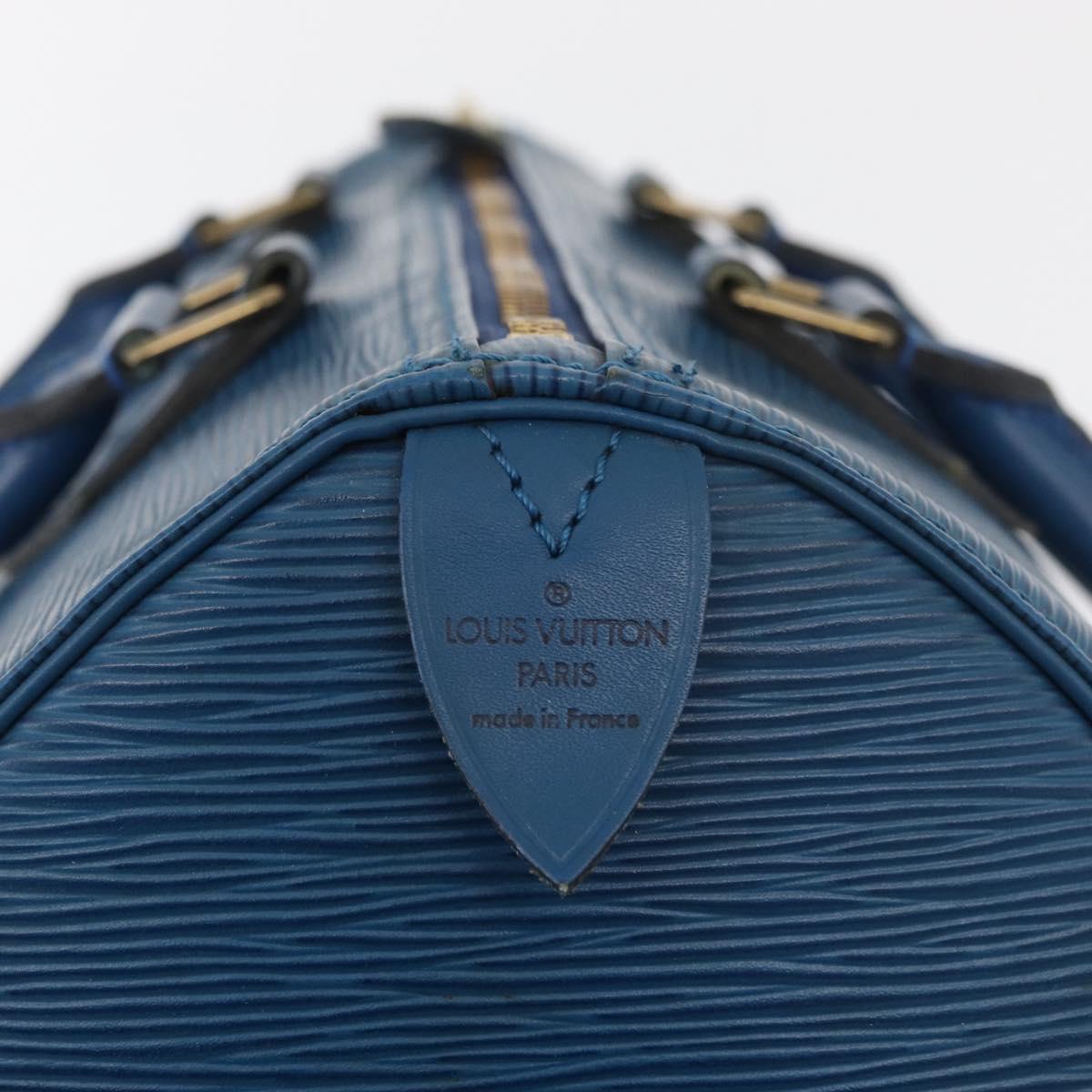 LOUIS VUITTON Epi Speedy 30 Hand Bag Toledo Blue M43005 LV Auth 177225A