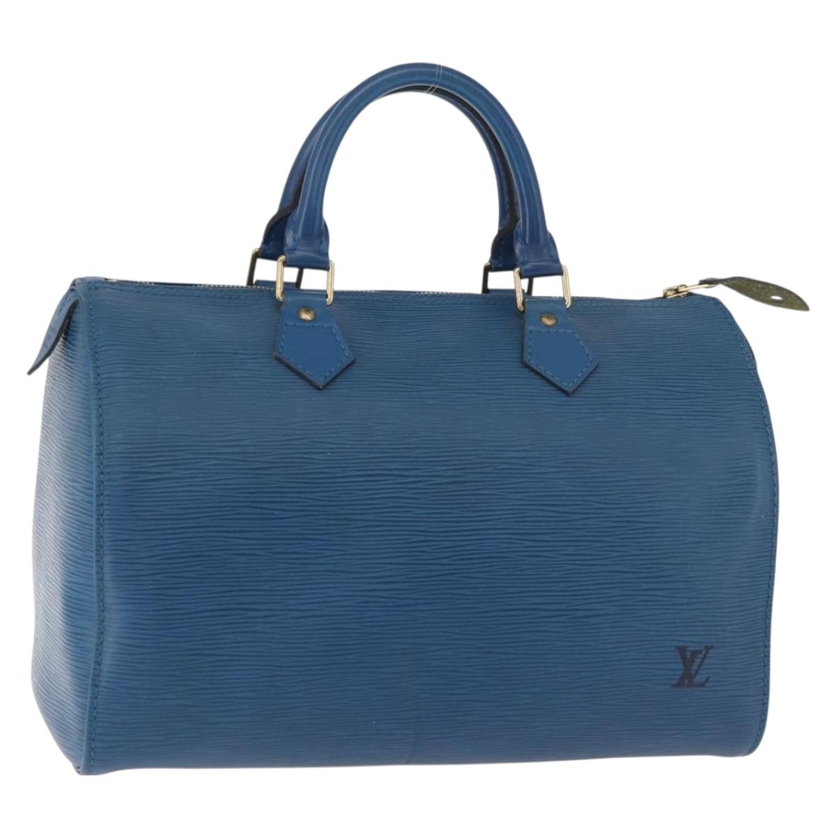 LOUIS VUITTON Epi Speedy 30 Hand Bag Toledo Blue M43005 LV Auth 177225A