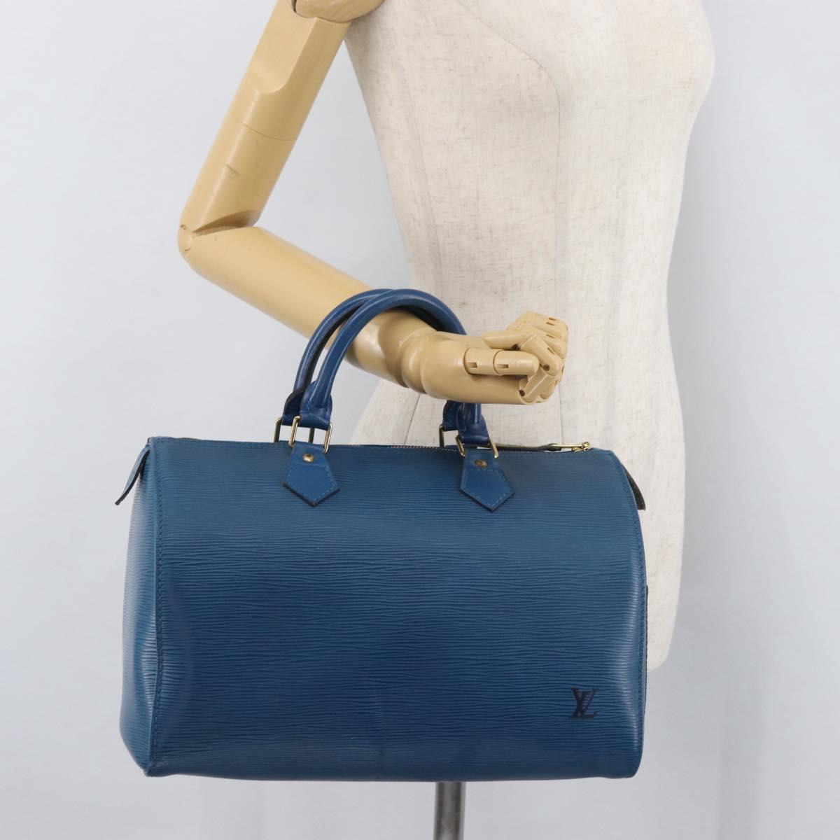 LOUIS VUITTON Epi Speedy 30 Hand Bag Toledo Blue M43005 LV Auth 177225A