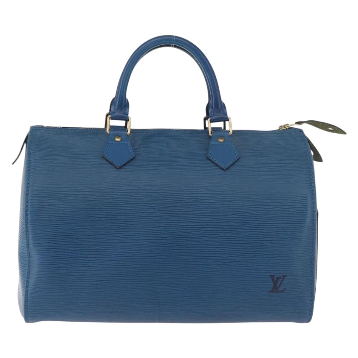 LOUIS VUITTON Epi Speedy 30 Hand Bag Toledo Blue M43005 LV Auth 177225A