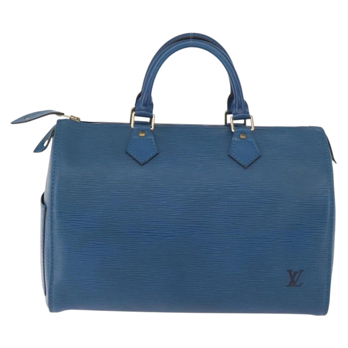 LOUIS VUITTON Epi Speedy 30 Hand Bag Toledo Blue M43005 LV Auth 177225A