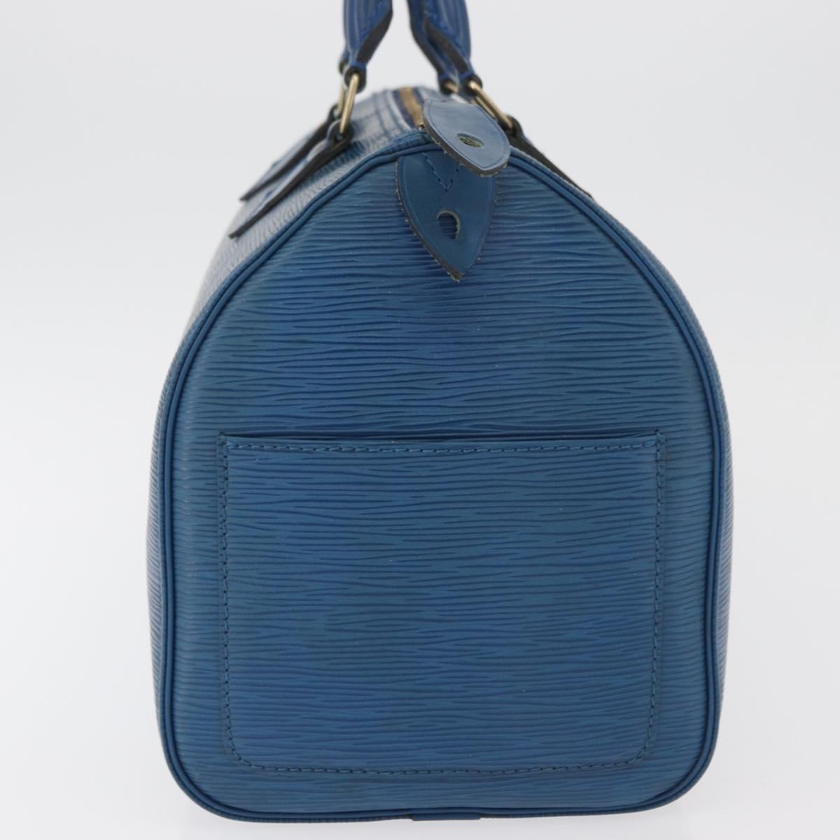 LOUIS VUITTON Epi Speedy 30 Hand Bag Toledo Blue M43005 LV Auth 177225A