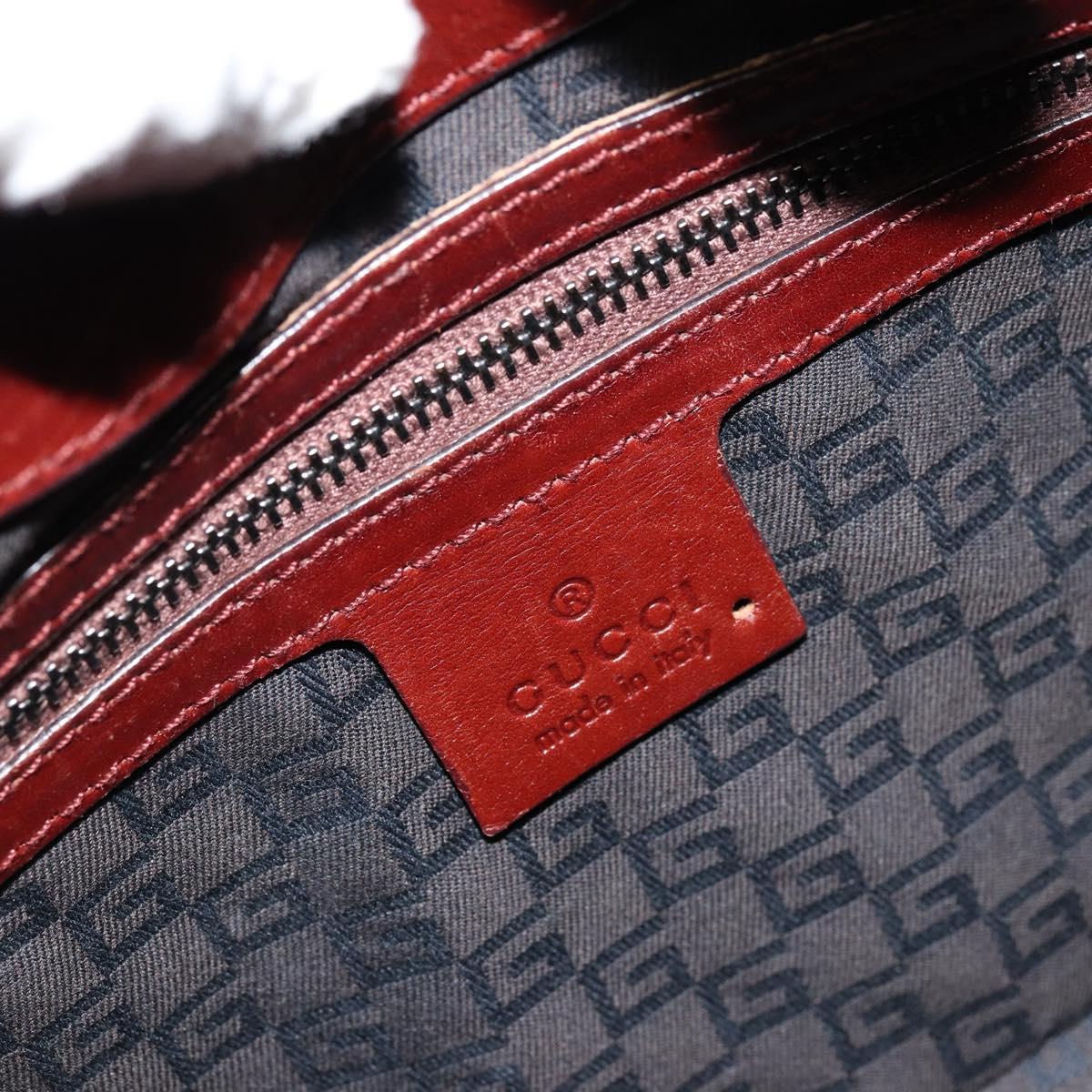 GUCCI Shoulder Bag Leather Wood Brown 106237 Auth 177226A