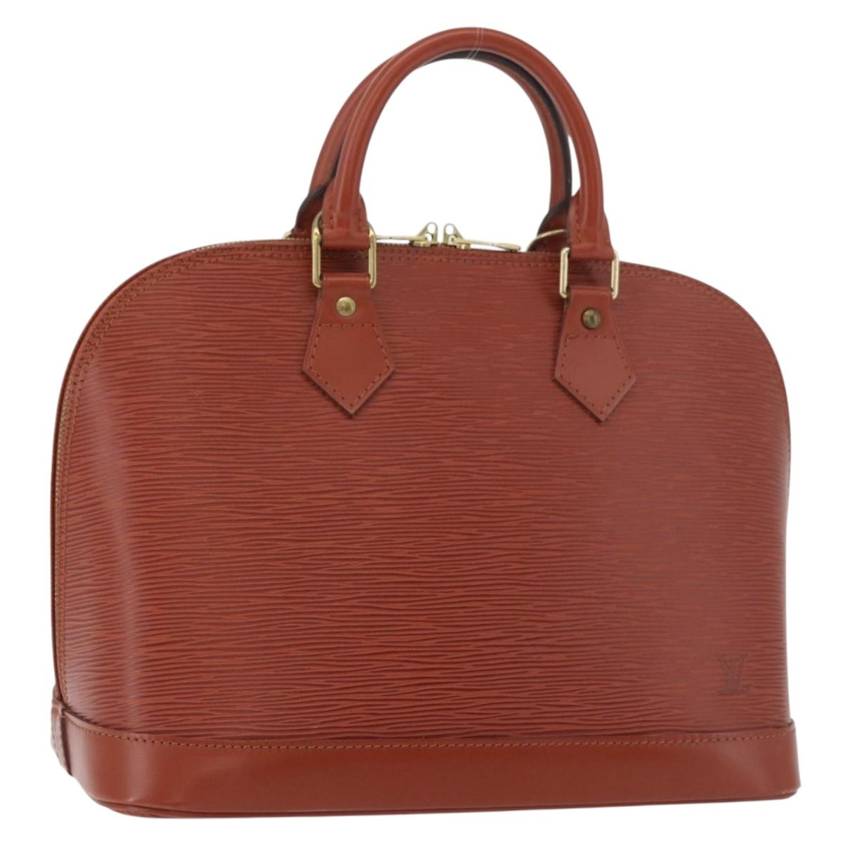 LOUIS VUITTON Epi Alma Hand Bag Brown M52143 LV Auth 177229A