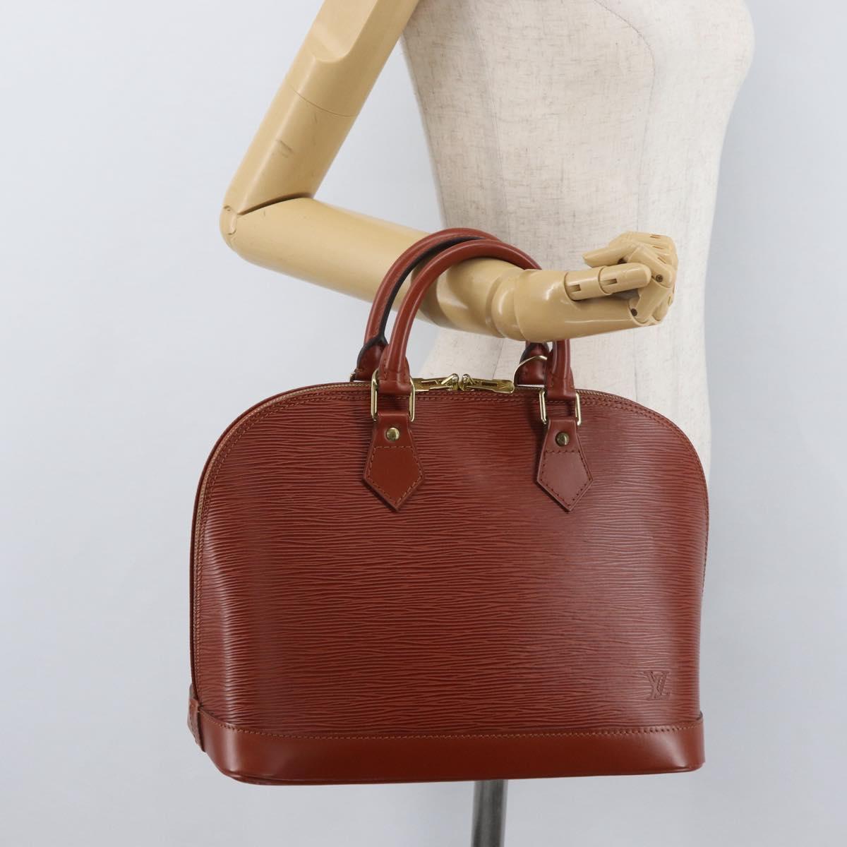 LOUIS VUITTON Epi Alma Hand Bag Brown M52143 LV Auth 177229A