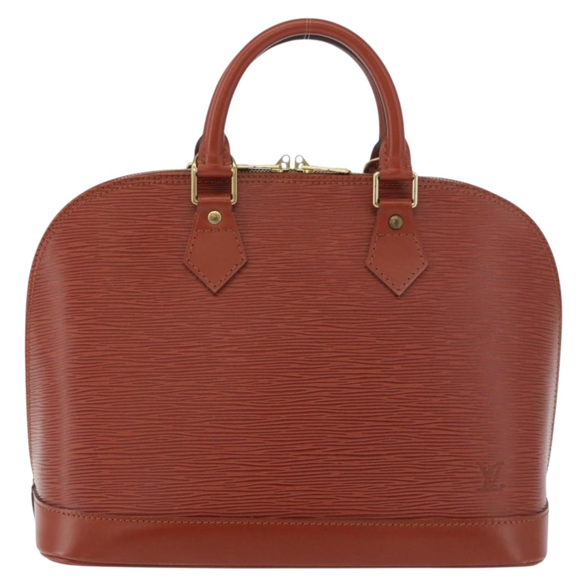 LOUIS VUITTON Epi Alma Hand Bag Brown M52143 LV Auth 177229A