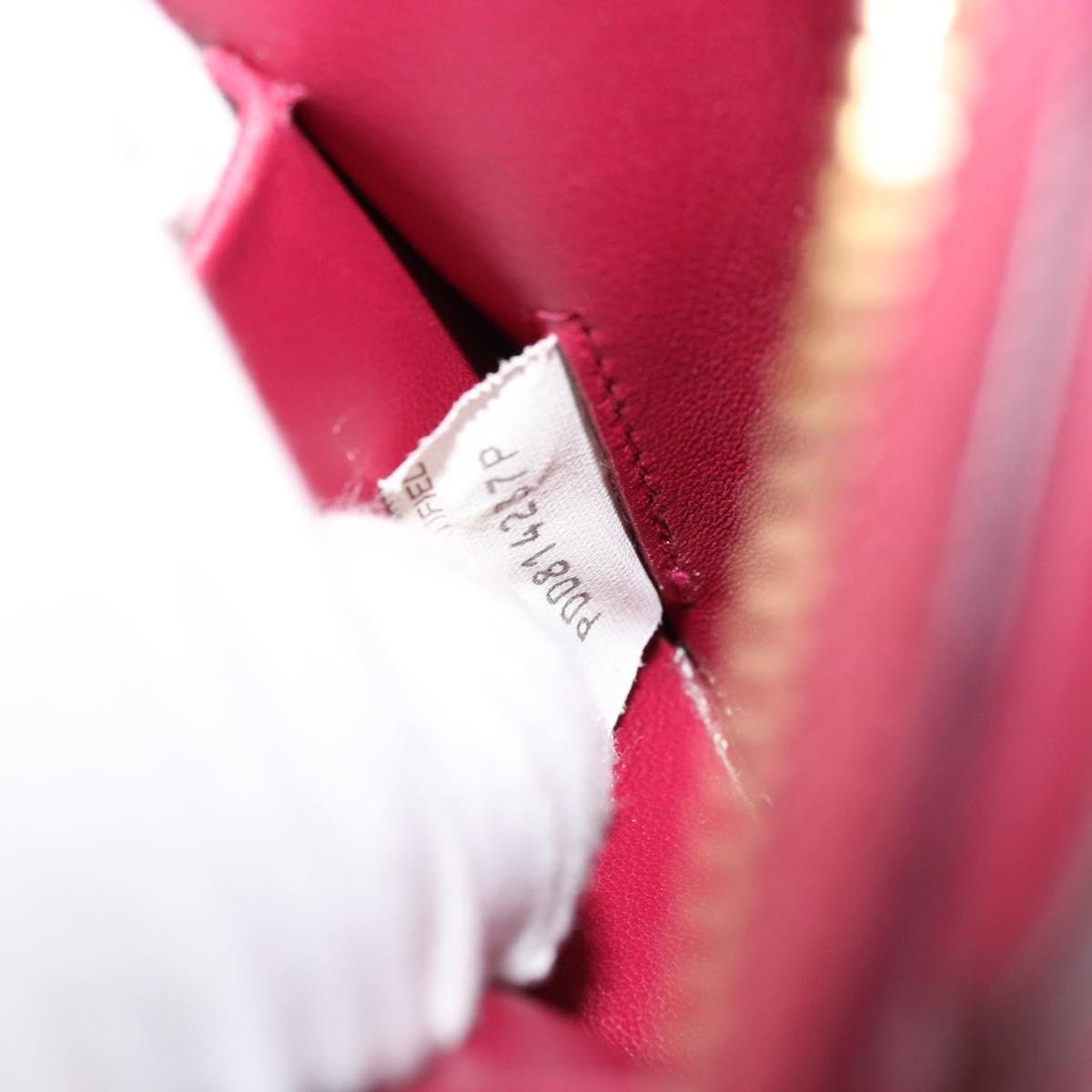 BOTTEGA VENETA Padded Half Moon Chain Bag Leather Bordeaux Gold Auth 177240A