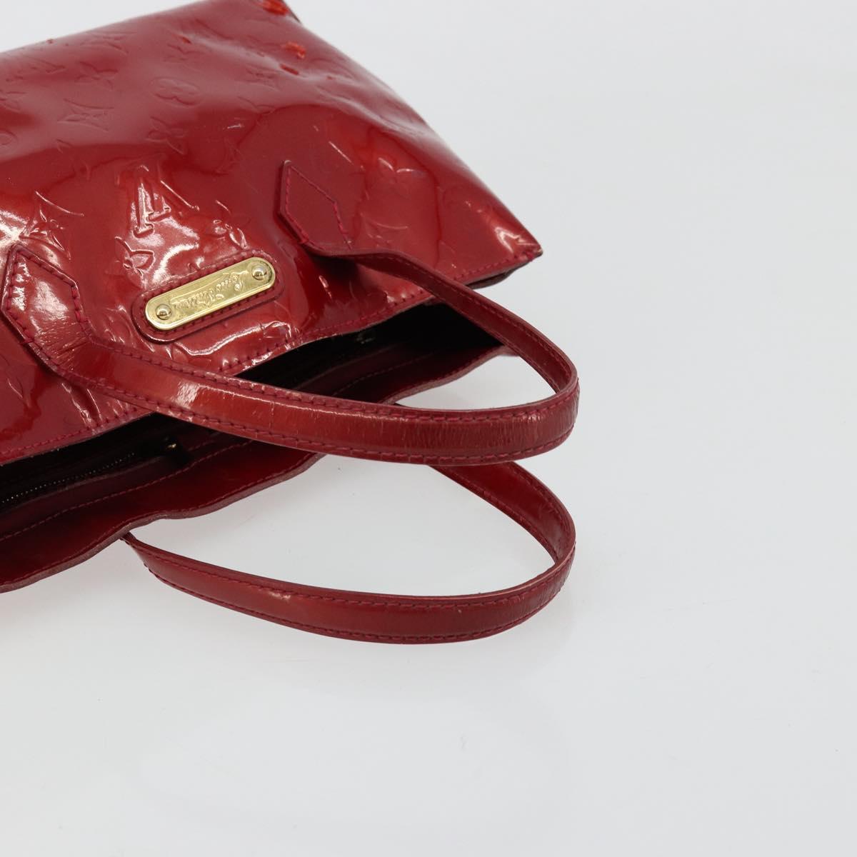 LOUIS VUITTON Monogram Vernis Wilshire PM Bag Pomme D'amour M93642 Auth 177241