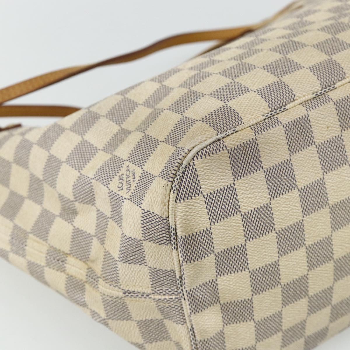 LOUIS VUITTON Damier Azur Neverfull MM Tote Bag N41605 LV Auth 177246