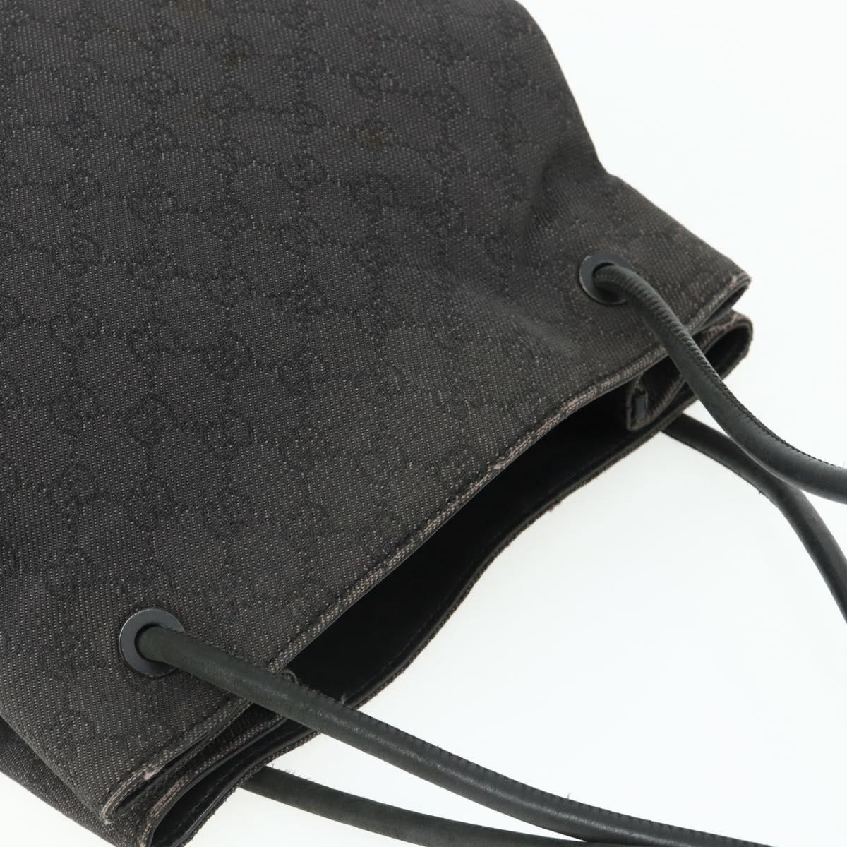 GUCCI GG Canvas Tote Bag Black 101341 Auth 177247