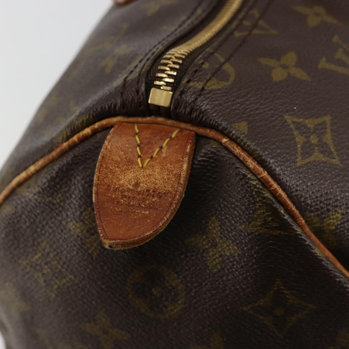 LOUIS VUITTON Monogram Speedy 35 Hand Bag M41524 LV Auth 177252
