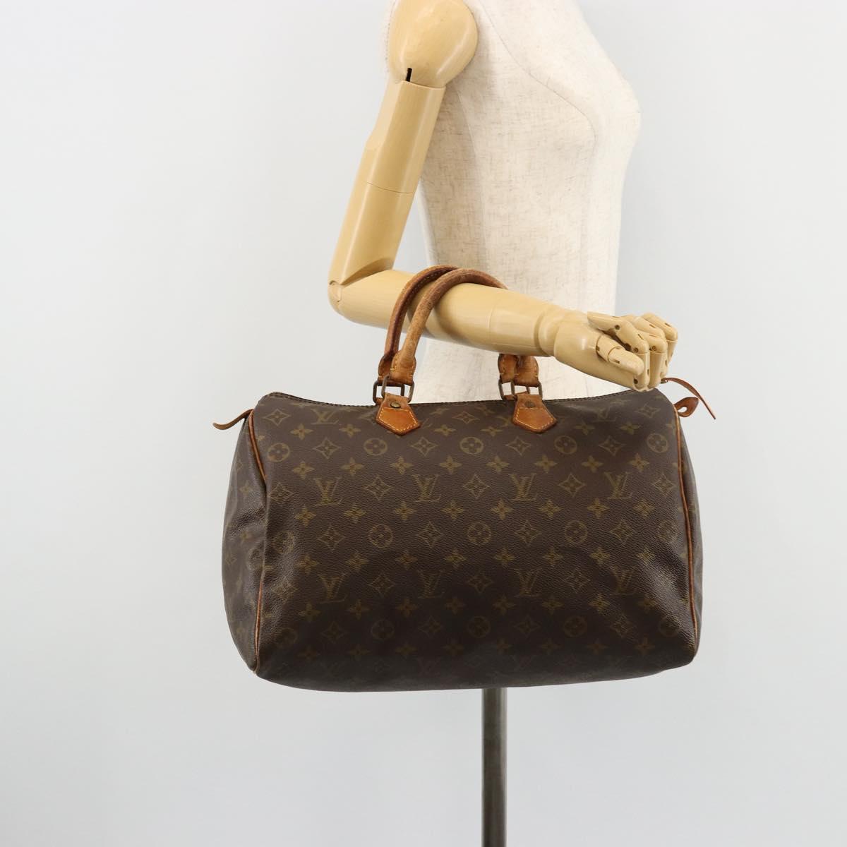 LOUIS VUITTON Monogram Speedy 35 Hand Bag M41524 LV Auth 177252