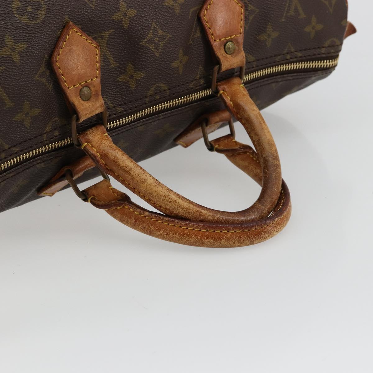 LOUIS VUITTON Monogram Speedy 35 Hand Bag M41524 LV Auth 177252