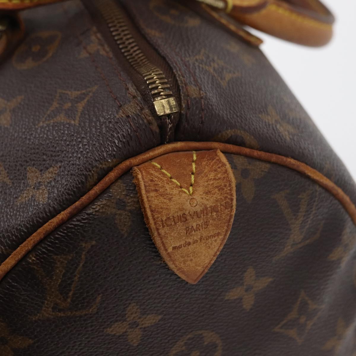 LOUIS VUITTON Monogram Speedy 30 Hand Bag M41526 LV Auth 177254
