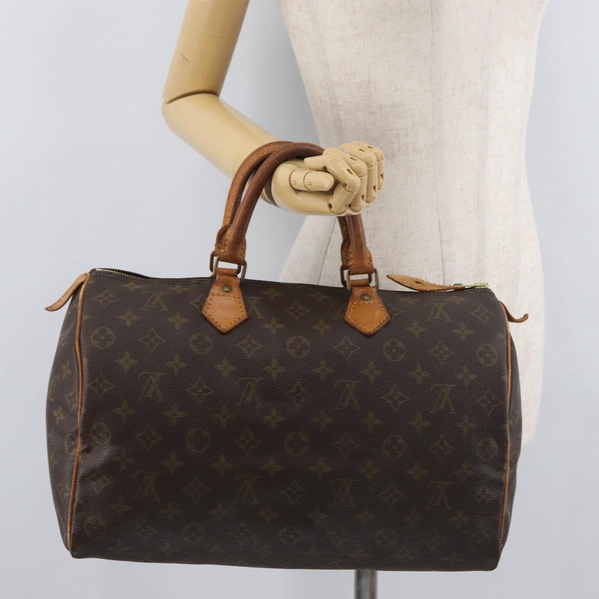 LOUIS VUITTON Monogram Speedy 35 Hand Bag M41524 LV Auth 177255A