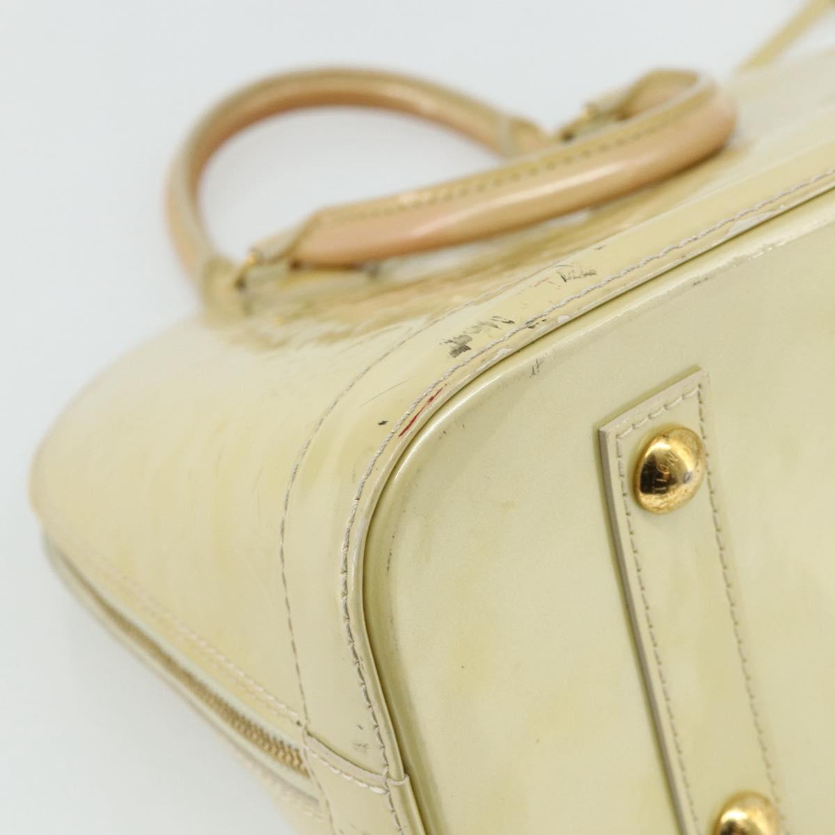 LOUIS VUITTON Monogram Vernis Alma PM Hand Bag 2way Beige M90170 LV Auth 177260