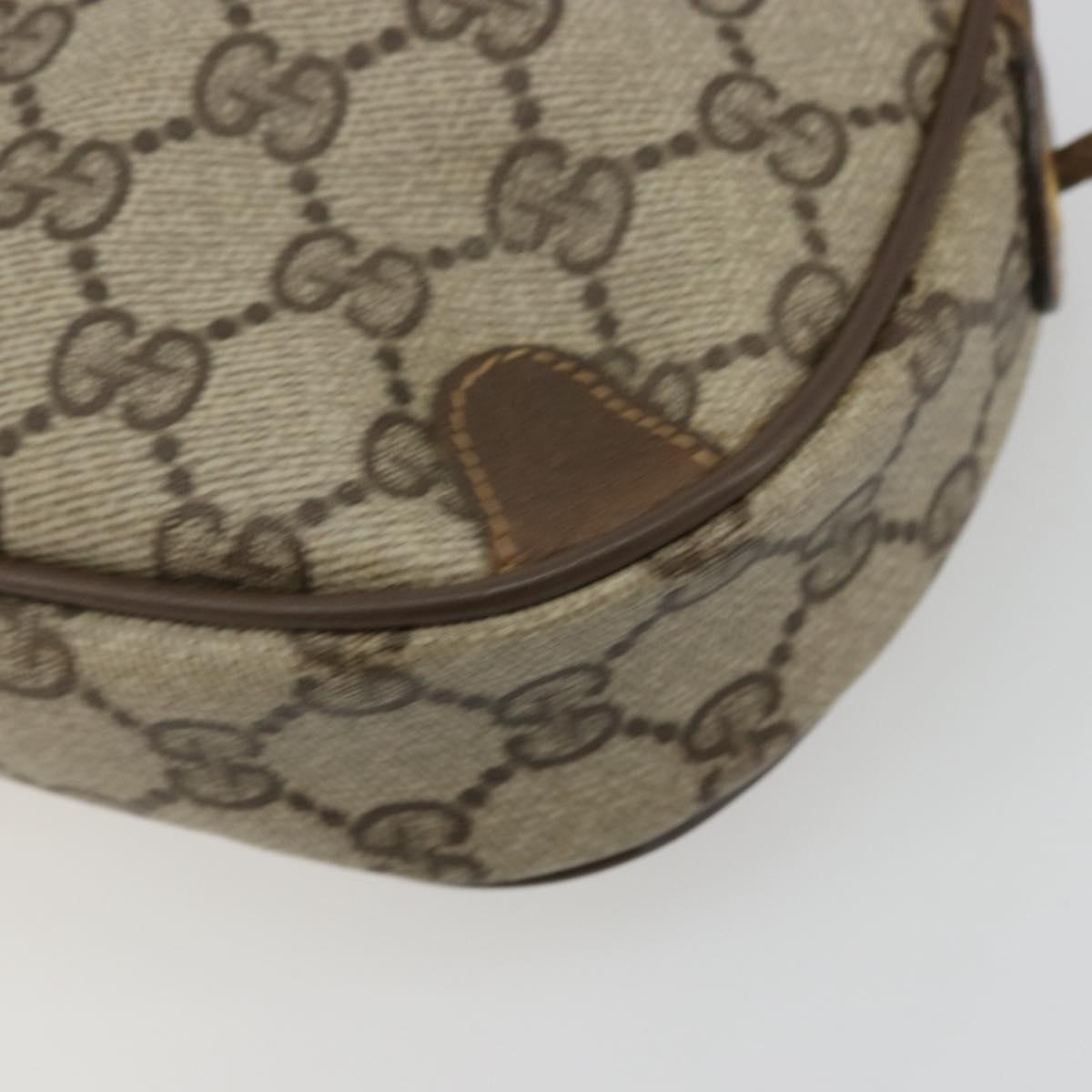 GUCCI GG Supreme Web Sherry Line Bag PVC Beige Gold 89 02 066 Auth 177279