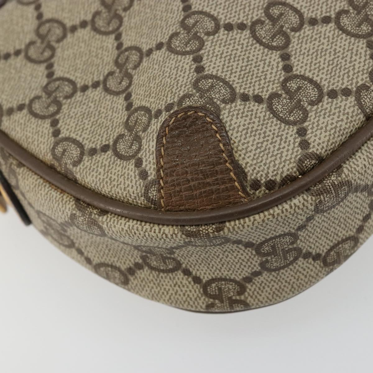 GUCCI GG Supreme Web Sherry Line Bag PVC Beige Gold 89 02 066 Auth 177279