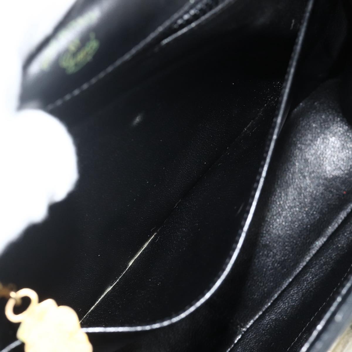 GUCCI Hand Bag Leather Black Auth 177281A