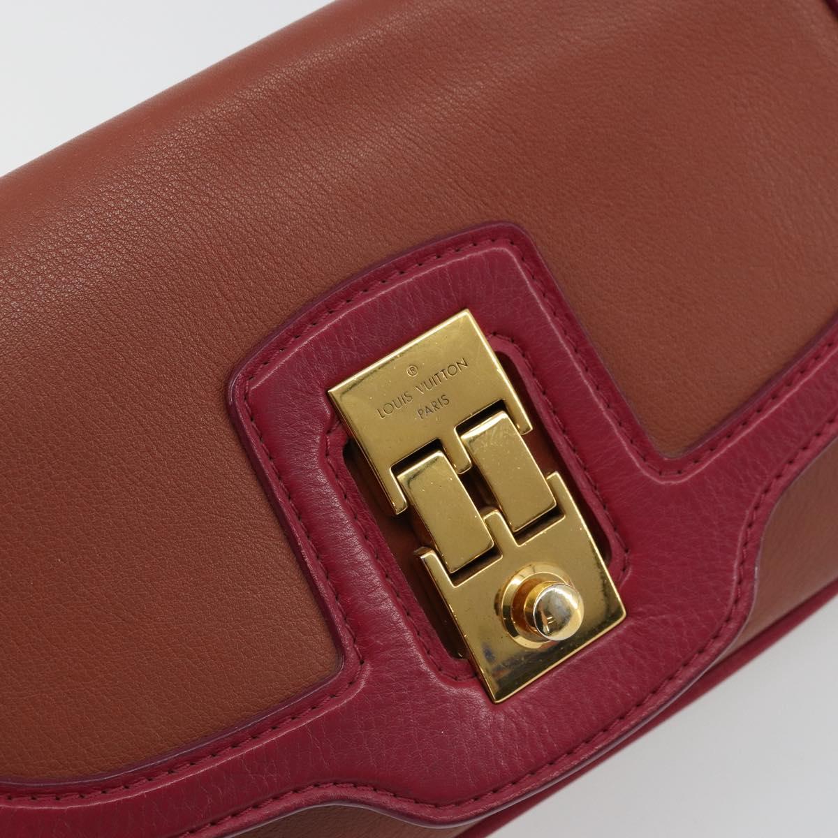LOUIS VUITTON Trapezi Art Deco Baguette Bag Leather Pink LV Auth 177283V