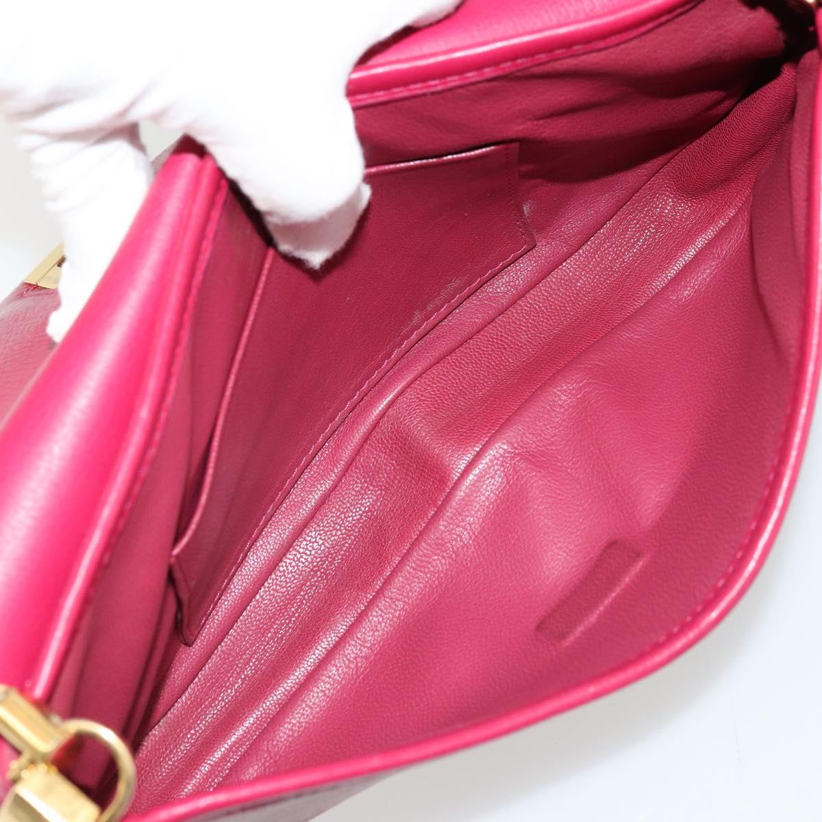 LOUIS VUITTON Trapezi Art Deco Baguette Bag Leather Pink LV Auth 177283V