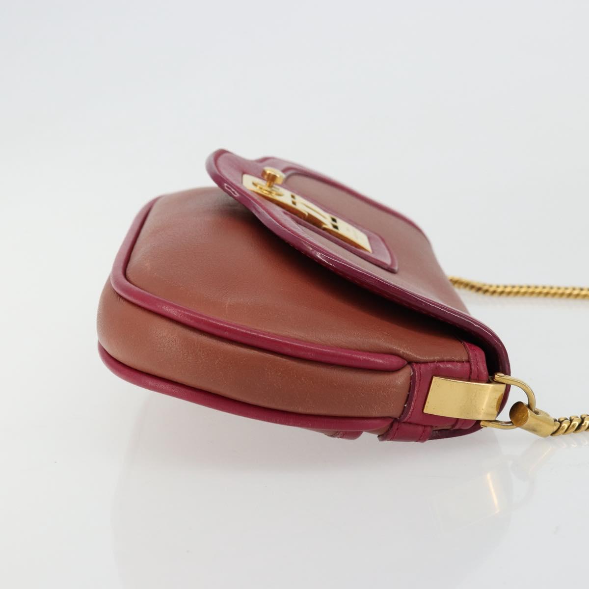 LOUIS VUITTON Trapezi Art Deco Baguette Bag Leather Pink LV Auth 177283V