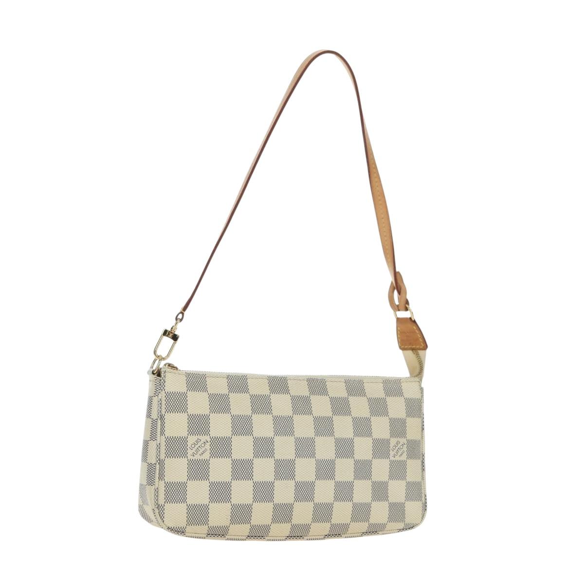 LOUIS VUITTON Damier Azur Pochette Accessoires Pouch N41207 LV Auth 177288V