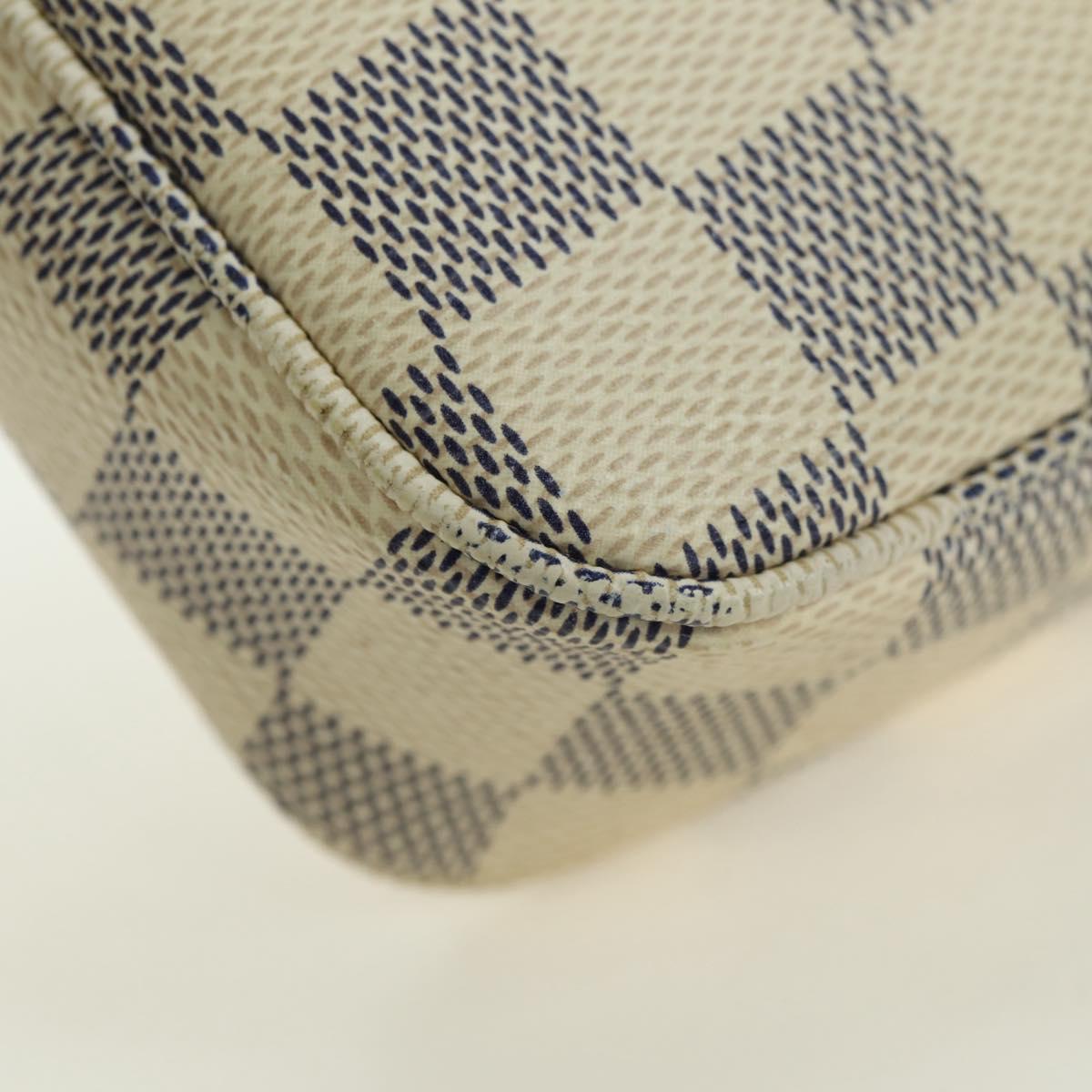 LOUIS VUITTON Damier Azur Pochette Accessoires Pouch N41207 LV Auth 177288V