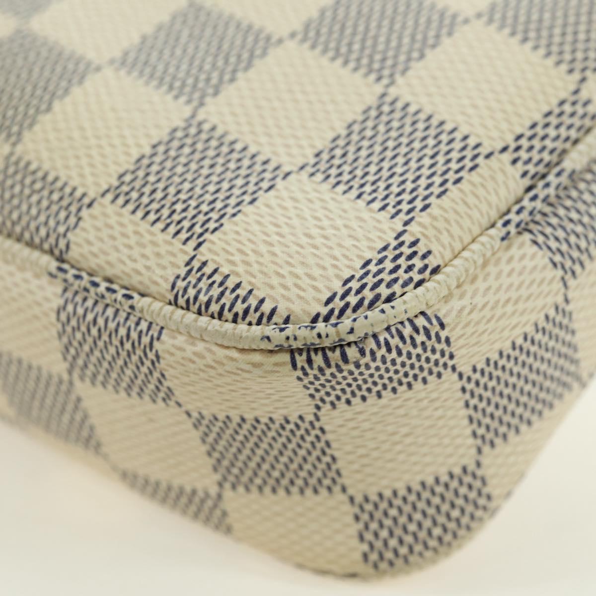 LOUIS VUITTON Damier Azur Pochette Accessoires Pouch N41207 LV Auth 177288V