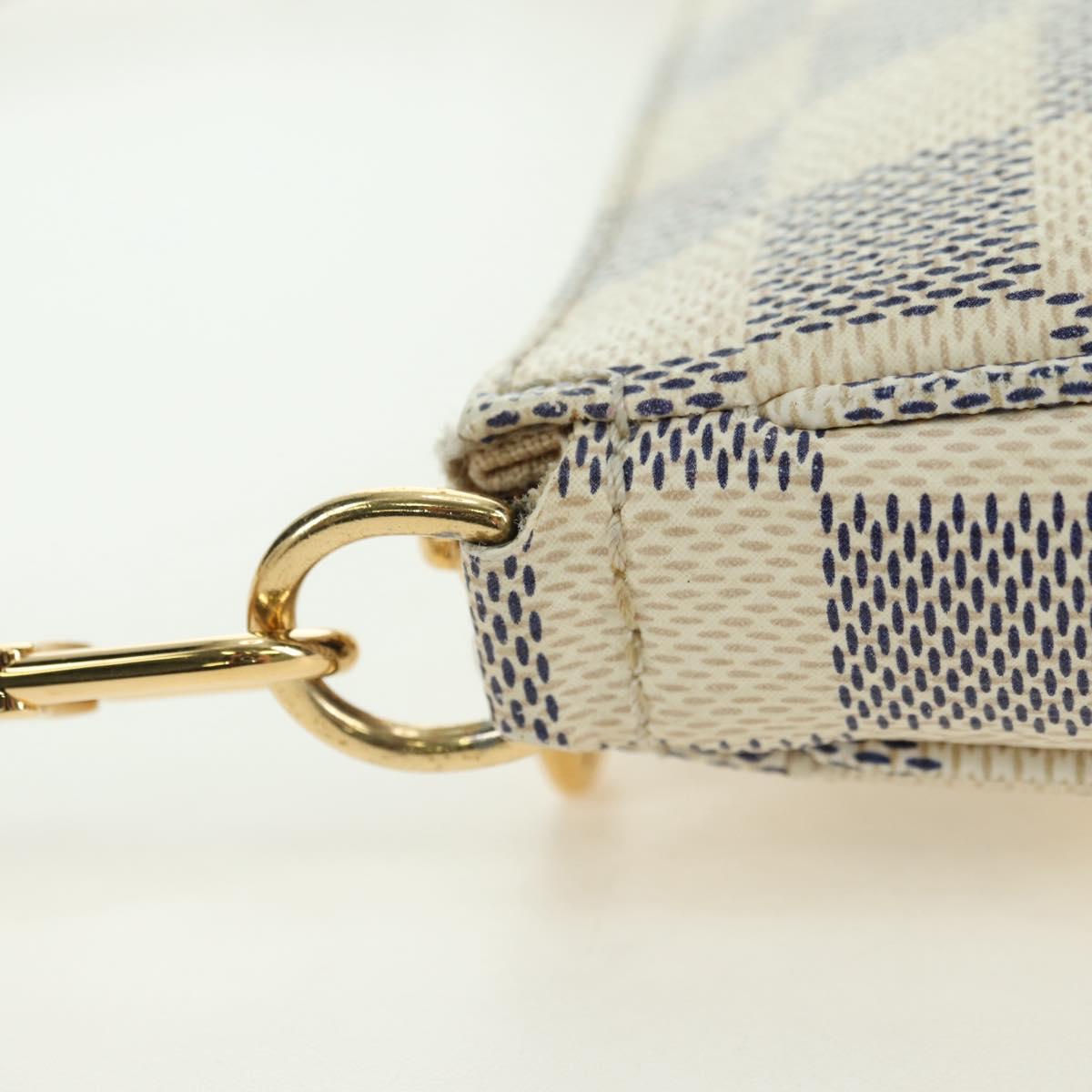 LOUIS VUITTON Damier Azur Pochette Accessoires Pouch N41207 LV Auth 177288V