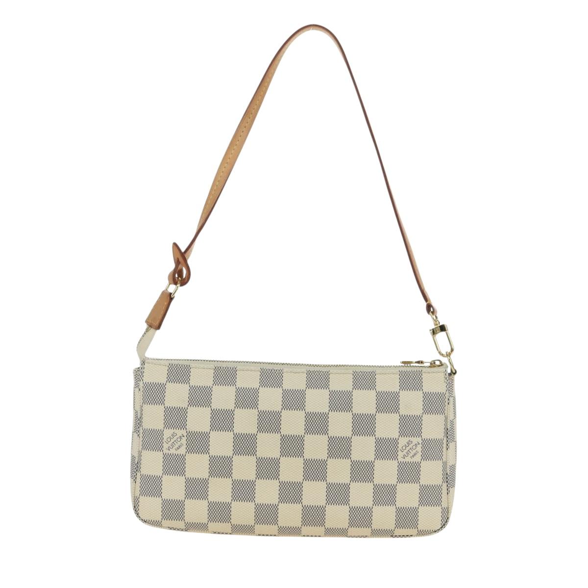 LOUIS VUITTON Damier Azur Pochette Accessoires Pouch N41207 LV Auth 177288V