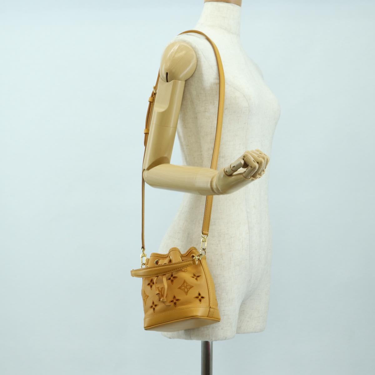 LOUIS VUITTON LV Broderie Anglaise Nanonoe Bag Yellow M82469 LV Auth 177290SM