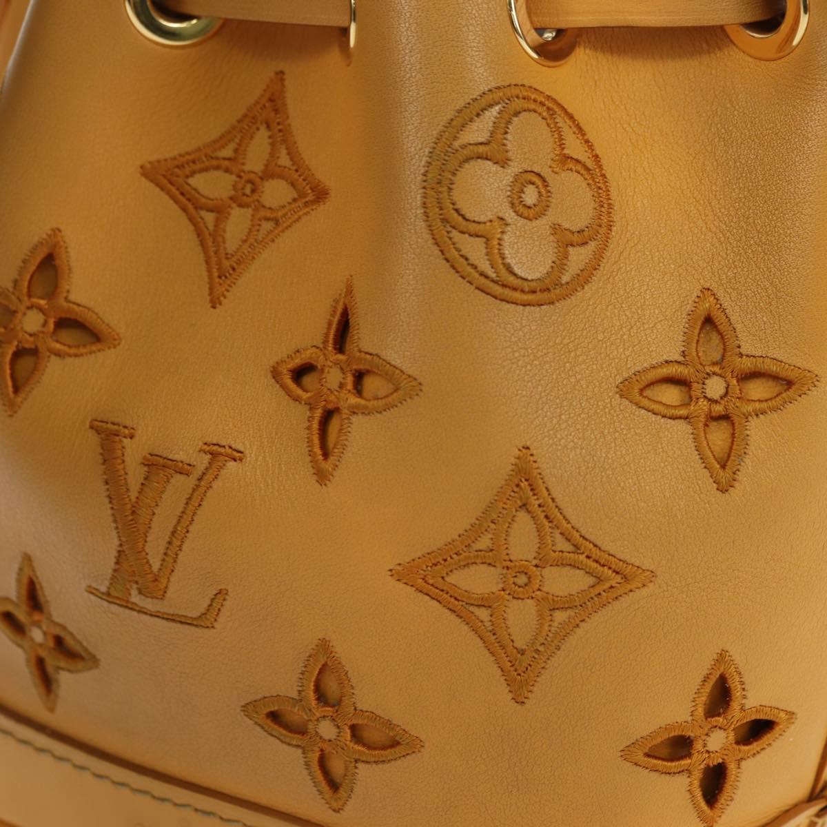 LOUIS VUITTON LV Broderie Anglaise Nanonoe Bag Yellow M82469 LV Auth 177290SM