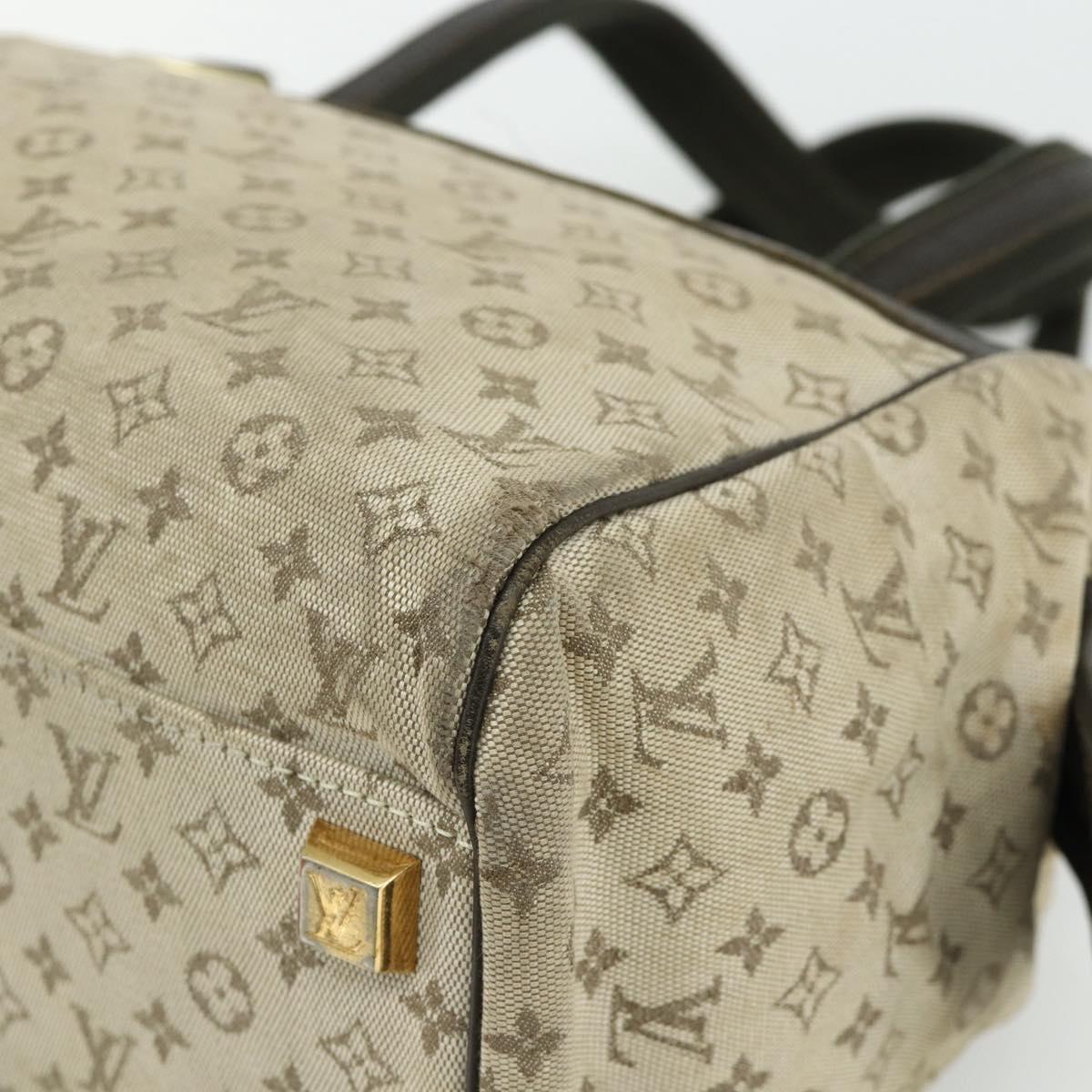 LOUIS VUITTON Monogram Mini Josephine GM Hand Bag Khaki M92310 LV Auth 177307