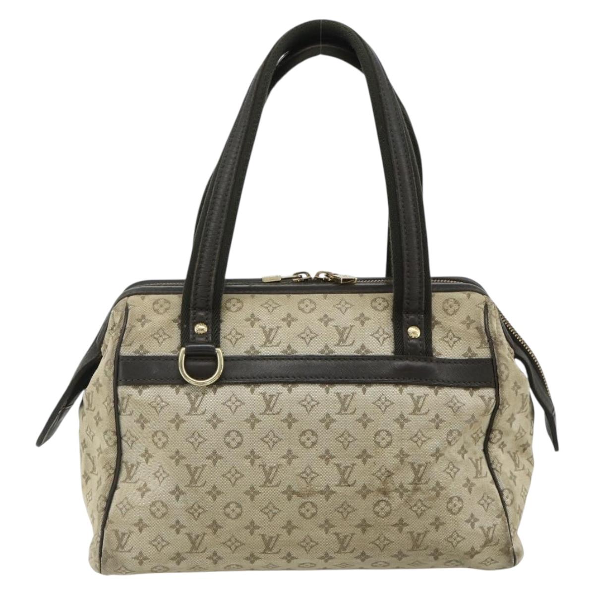LOUIS VUITTON Monogram Mini Josephine GM Hand Bag Khaki M92310 LV Auth 177307