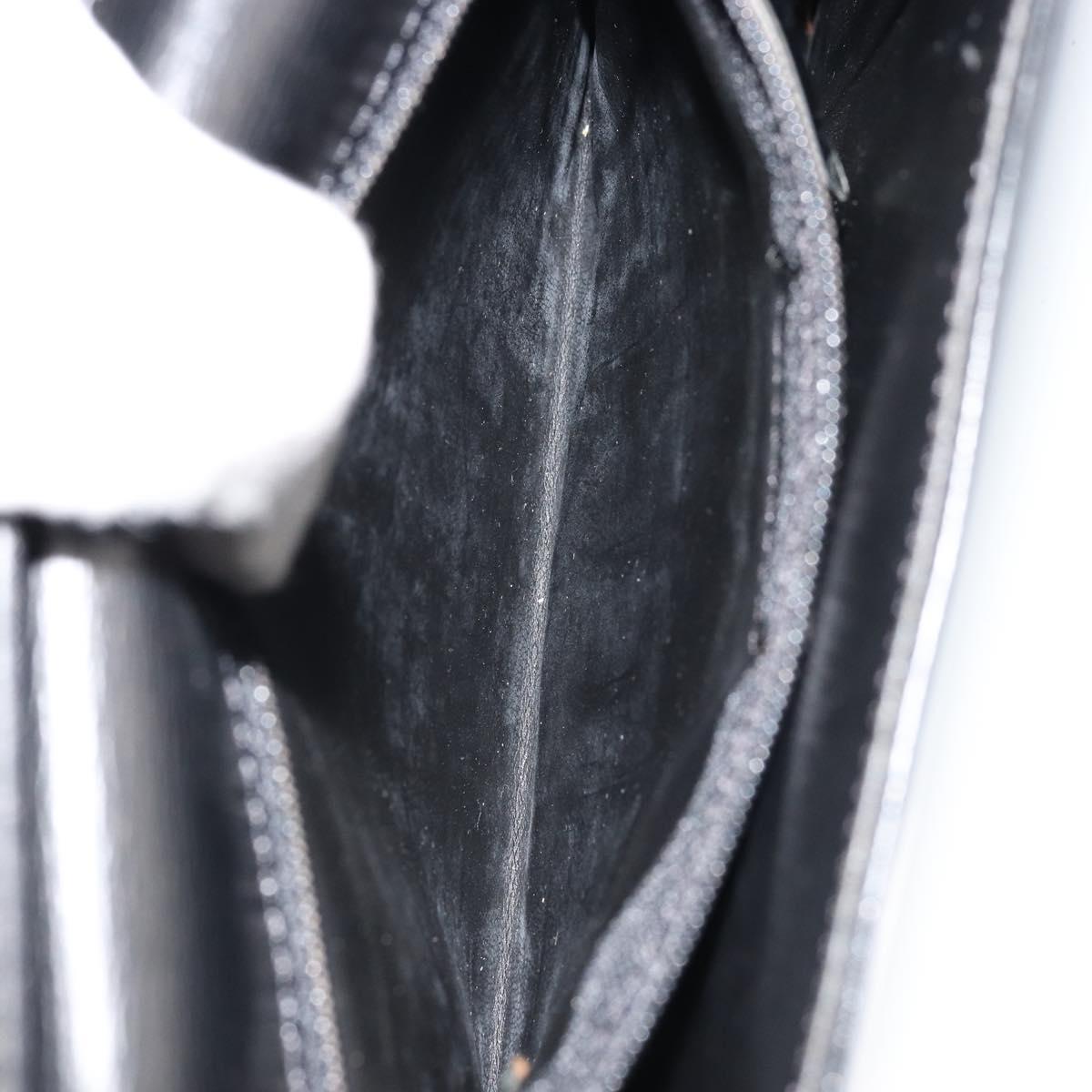Christian Dior Shoulder Bag Leather Black Gold Auth 177312