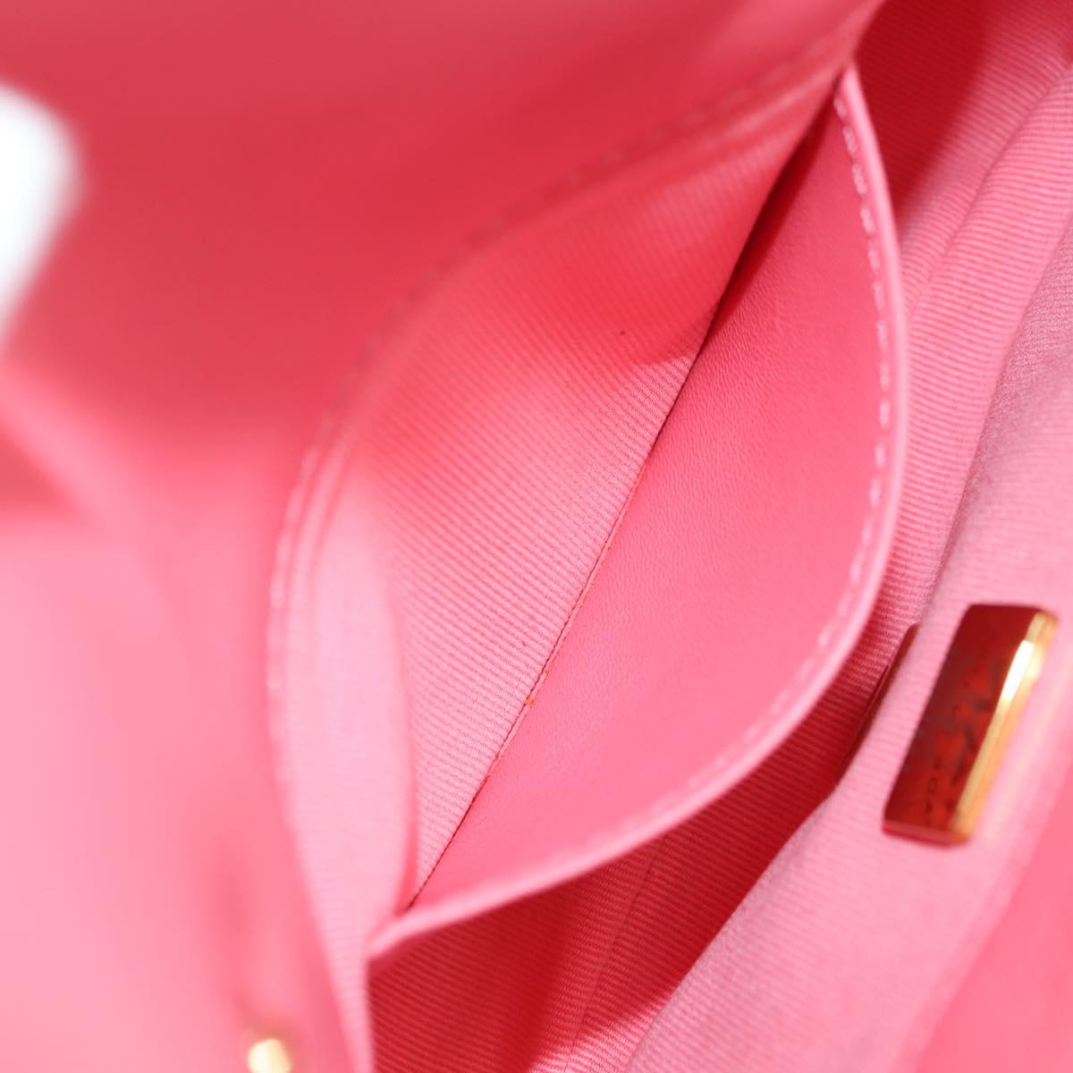 CHANEL Matelasse Chain Shoulder Bag Lamb Skin Pink Gold CC Auth 177321SAM