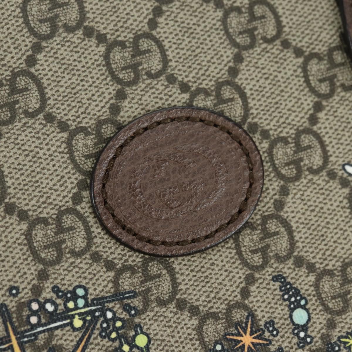 GUCCI GG Supreme Donald duck Hand Bag PVC 2way Beige Gold 648134 Auth 177329M