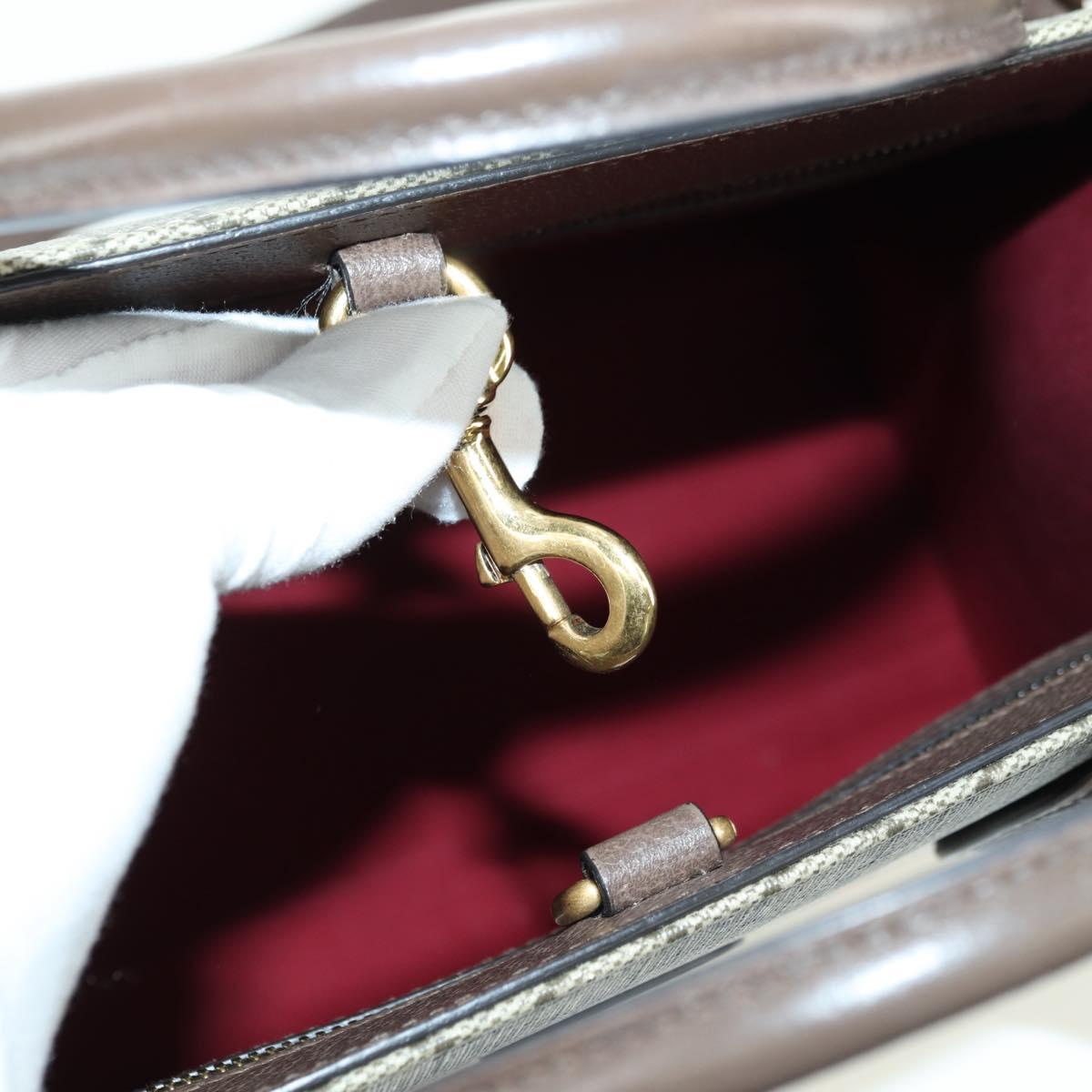 GUCCI GG Supreme Donald duck Hand Bag PVC 2way Beige Gold 648134 Auth 177329M