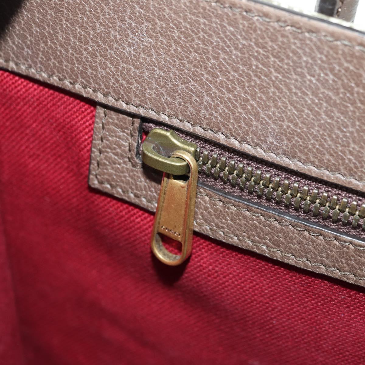GUCCI GG Supreme Donald duck Hand Bag PVC 2way Beige Gold 648134 Auth 177329M