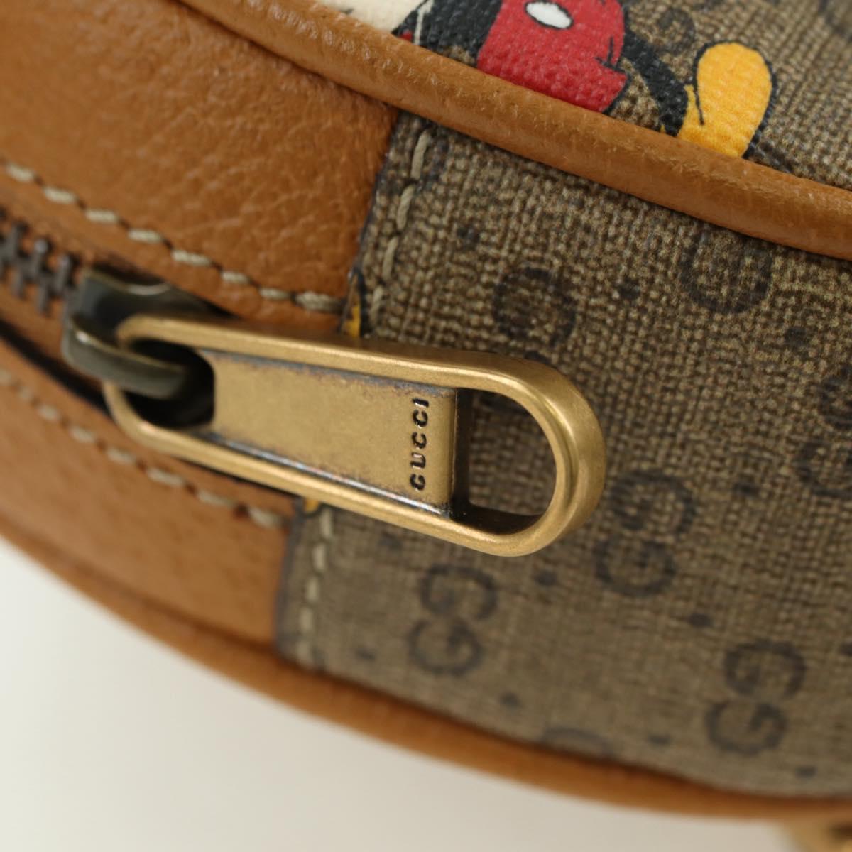GUCCI Micro GG Supreme Disney Backpack PVC Beige Gold 603730 Auth 177330M