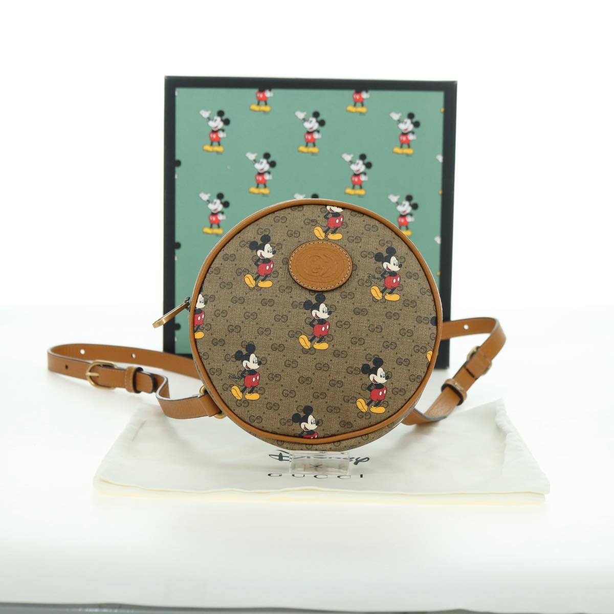 GUCCI Micro GG Supreme Disney Backpack PVC Beige Gold 603730 Auth 177330M