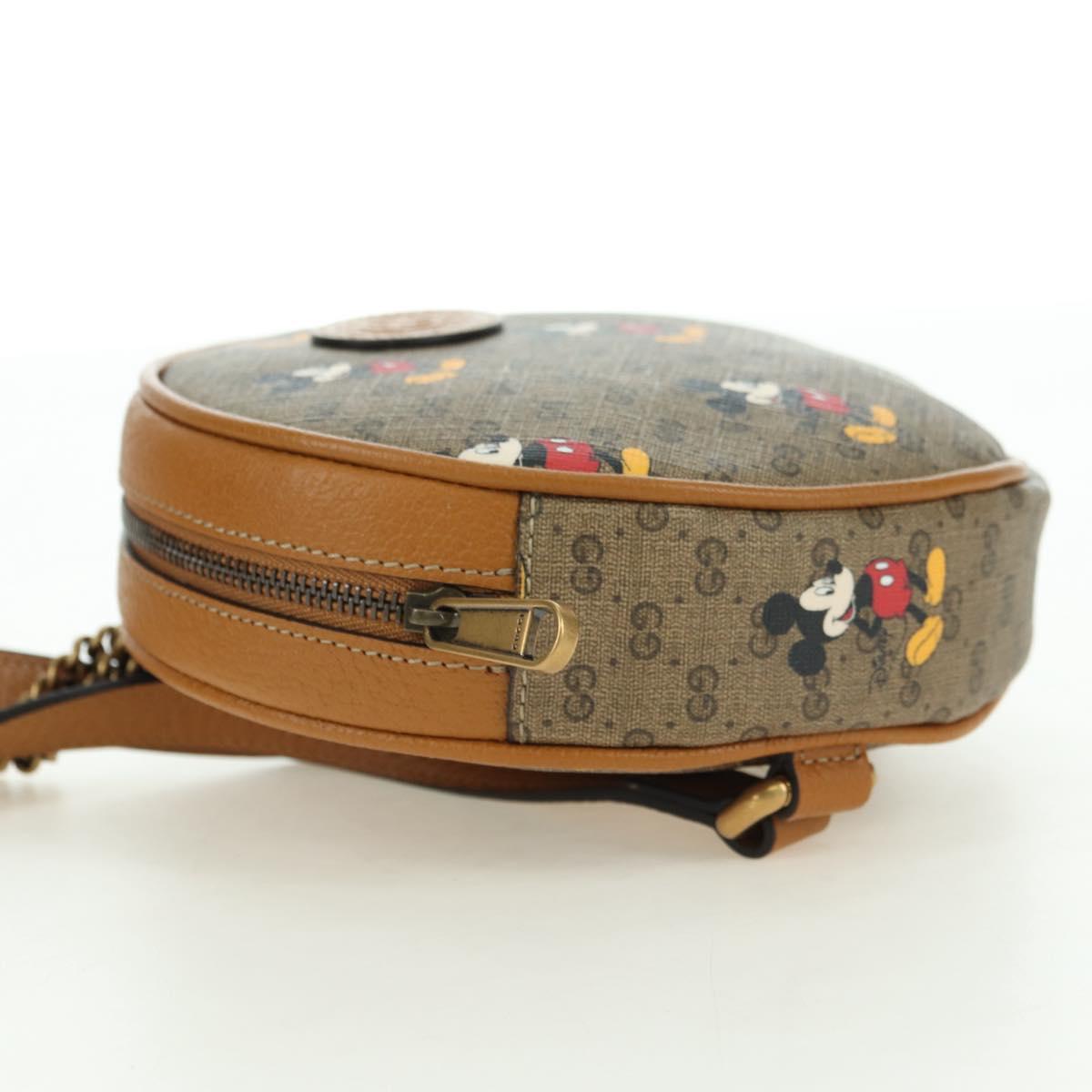 GUCCI Micro GG Supreme Disney Backpack PVC Beige Gold 603730 Auth 177330M